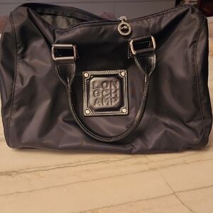 Longchamp XLite Nylon Handbag with Leather Handles and trim